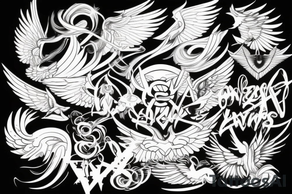 eris god wings celebrity Ace Jay Jesse tattoo idea