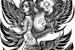 eris god wings celebrity Ace Jay Jesse Power Power Power tattoo idea
