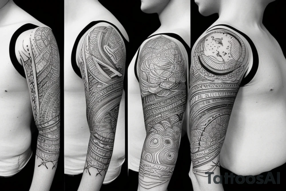 Universe sleeve tattoo idea