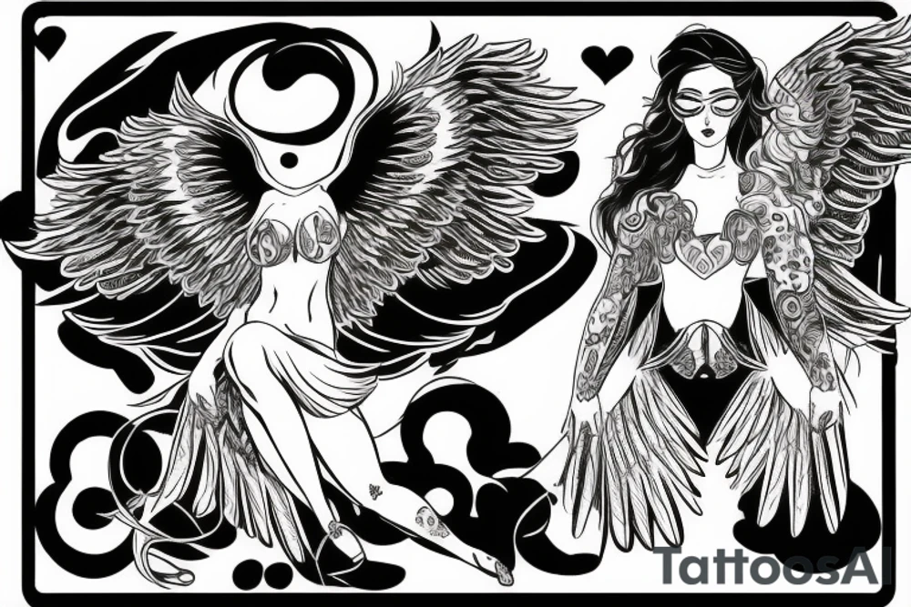 eris god wings celebrity Ace Jay Jesse Power beauty world elite tattoo idea