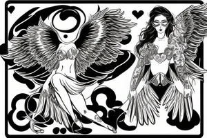 eris god wings celebrity Ace Jay Jesse Power beauty world elite tattoo idea