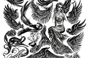 eris god wings celebrity Ace Jay Jesse Power beauty world elite tattoo idea