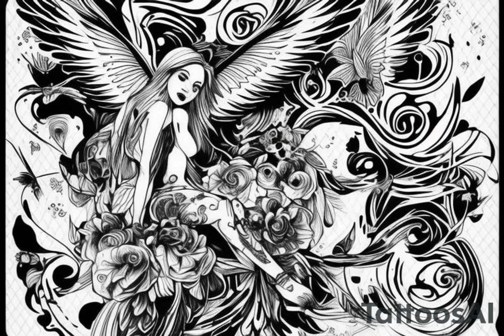 eris god wings celebrity Ace Jay Jesse Power beauty world elite tattoo idea