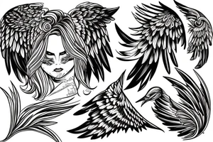 eris god wings celebrity Ace Jay Jesse Power beauty world elite tattoo idea
