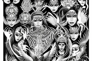eris god wings celebrity Ace Jay Jesse Power beauty world elite tattoo idea