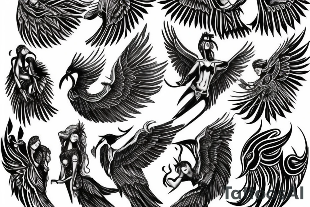 eris god wings celebrity Ace Jay Jesse Power beauty world elite tattoo idea