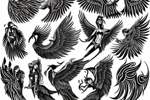 eris god wings celebrity Ace Jay Jesse Power beauty world elite tattoo idea