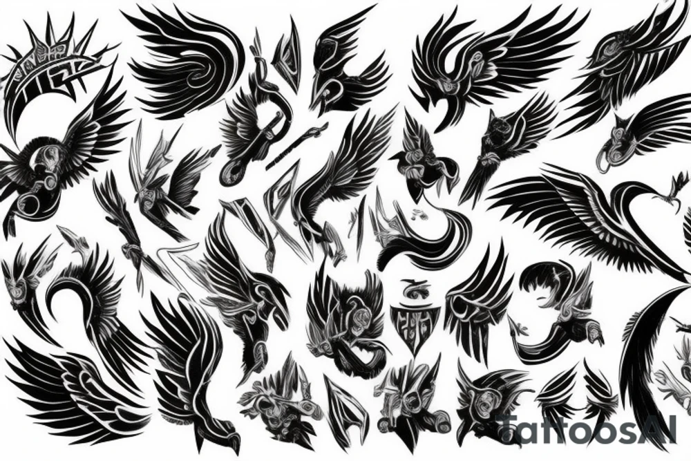 eris god wings celebrity Ace Jay Jesse Power beauty world elite tattoo idea