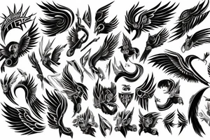 eris god wings celebrity Ace Jay Jesse Power beauty world elite tattoo idea