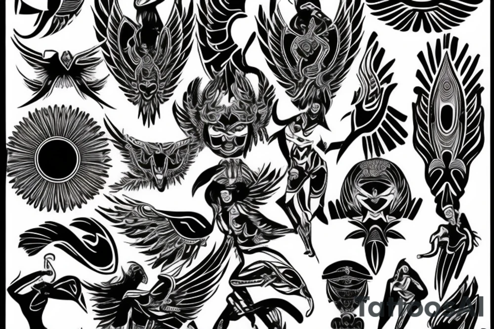 eris god wings celebrity Ace Jay Jesse Power beauty world elite tattoo idea