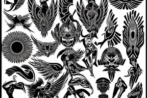 eris god wings celebrity Ace Jay Jesse Power beauty world elite tattoo idea