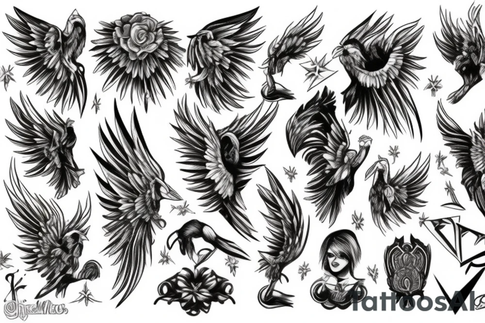 Eris management Ace Jay Jesse wings tattoo idea
