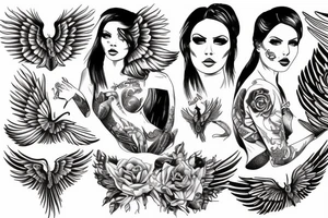 Eris management
hot woman
wings tattoo idea