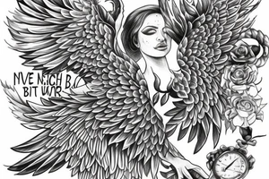 NEVER STOP WORKING YOU HAVE TO BE RICH
wings 
man with many women tattoo idea