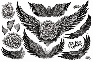 NEVER STOP WORKING YOU HAVE TO BE RICH
wings 
man with many women tattoo idea