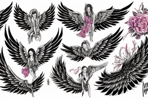 NEVER STOP WORKING YOU HAVE TO BE RICH
wings 
man with many women tattoo idea