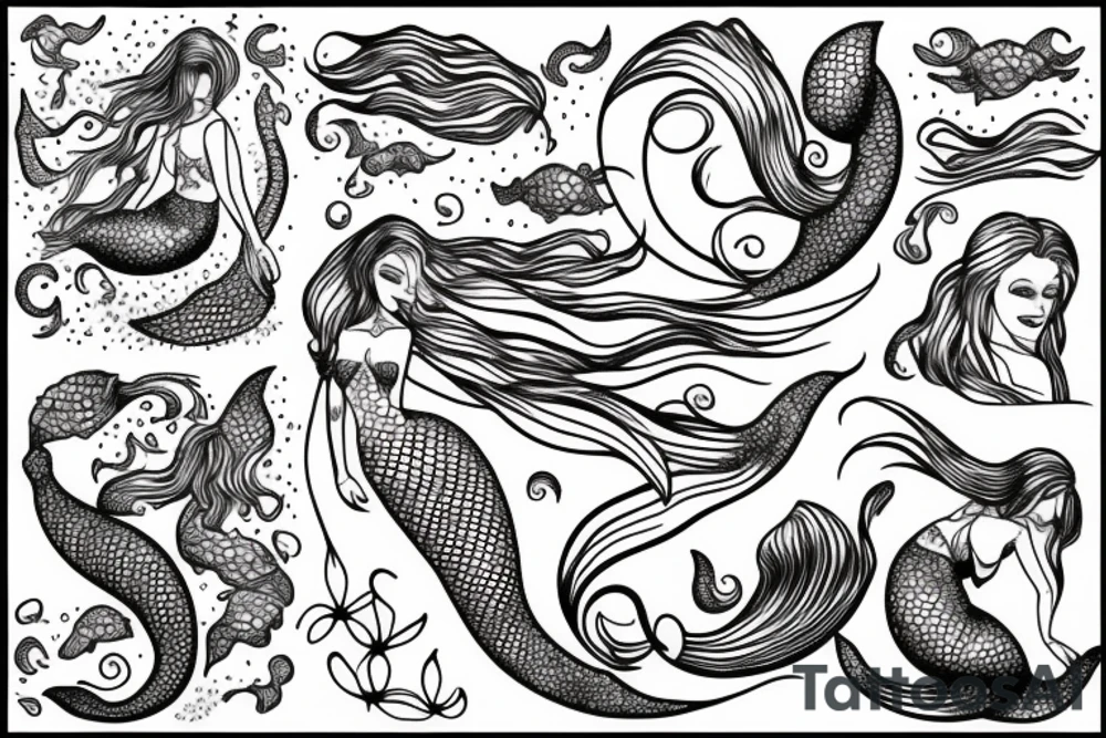 mermaid tattoo idea