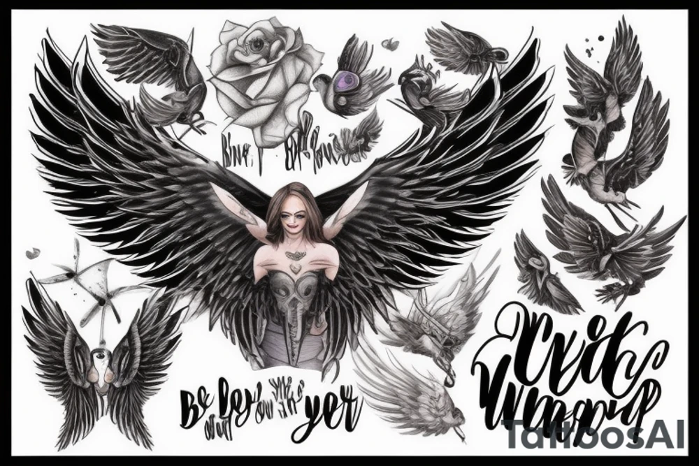 NEVER STOP WORKING YOU HAVE TO BE RICH
wings
man with many women tattoo idea