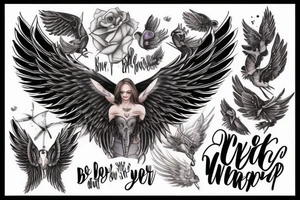 NEVER STOP WORKING YOU HAVE TO BE RICH
wings 
man with many women tattoo idea