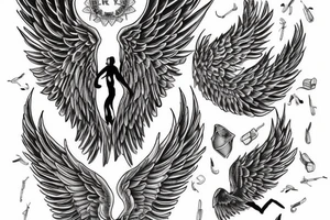 NEVER STOP WORKING YOU HAVE TO BE RICH
wings 
man with many women tattoo idea