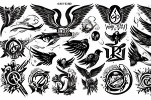 the perfect Eris Management brand logo that will make us rich 
wings tattoo idea