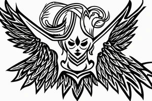 the perfect Eris Management brand logo that will make us rich 
wings tattoo idea