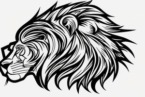 Lion sitting tattoo idea