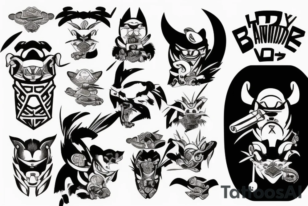 Honey badger samurai tattoo idea