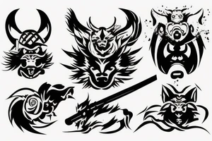 Honey badger samurai tattoo idea