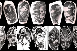 Cyberpunk samurai tattoo idea