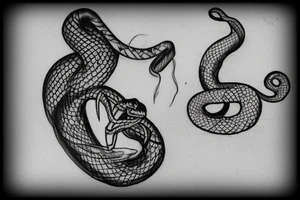 Snake wrapped around a chess piece tattoo idea