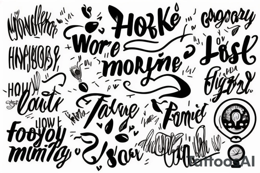 WORK
MOTIVATION
HONESTY
LOYALTY
SUCCESS tattoo idea