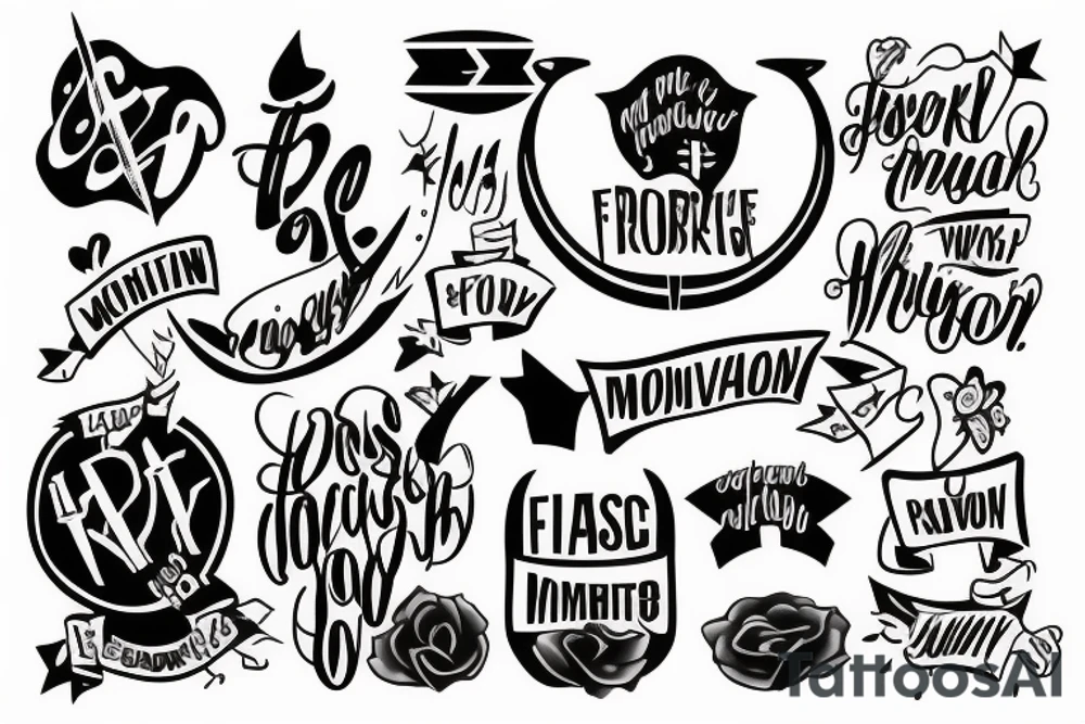 WORK
MOTIVATION
HONESTY
LOYALTY
SUCCESS tattoo idea