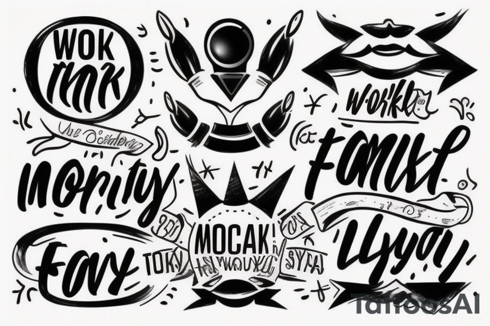 WORK
MOTIVATION
HONESTY
LOYALTY
SUCCESS tattoo idea