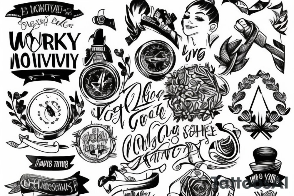 WORK
MOTIVATION
HONESTY
LOYALTY
SUCCESS tattoo idea