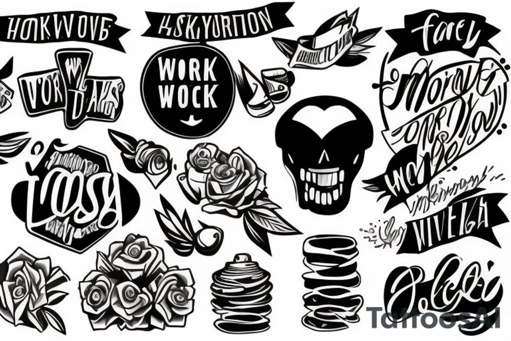 WORK
MOTIVATION
HONESTY
LOYALTY
SUCCESS tattoo idea