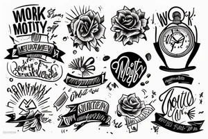 WORK
MOTIVATION
HONESTY
LOYALTY
SUCCESS tattoo idea