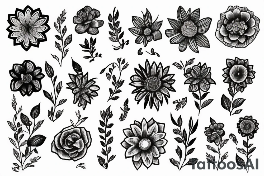 Flowers tattoo idea