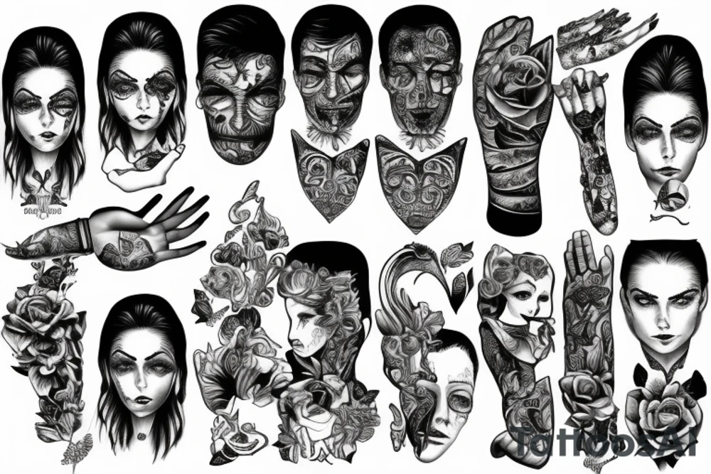 pathological liar and manipulator tattoo idea