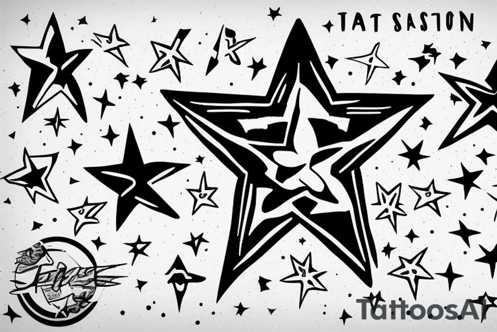 A star on a mission tattoo idea
