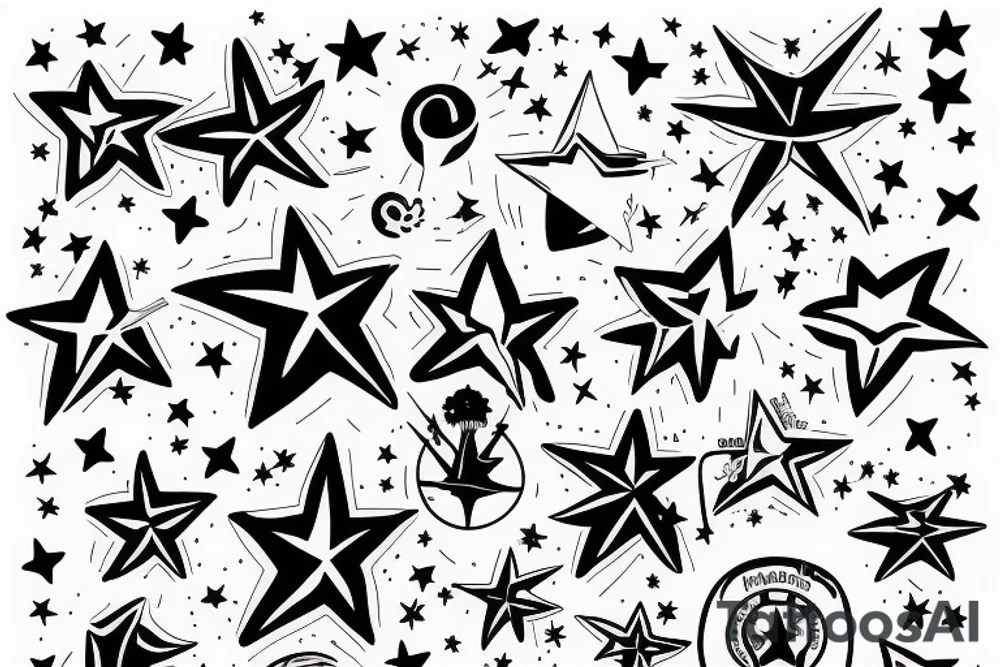 A star on a mission tattoo idea