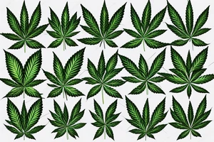 marijuana leaf with a zipper tattoo idea