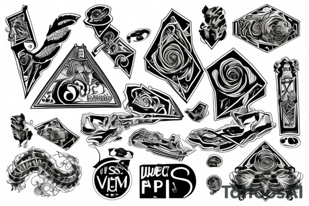 Victorian dubstep memorial tattoo idea