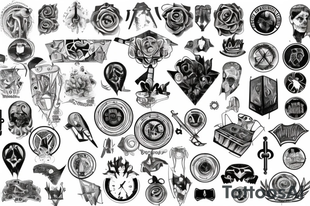 Victorian dubstep memorial tattoo idea