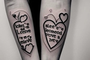 tattoo on forearm that says “atleast i’m loved by someone” tattoo idea