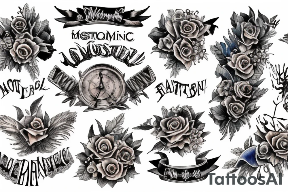 Victorian dubstep memorial tattoo idea