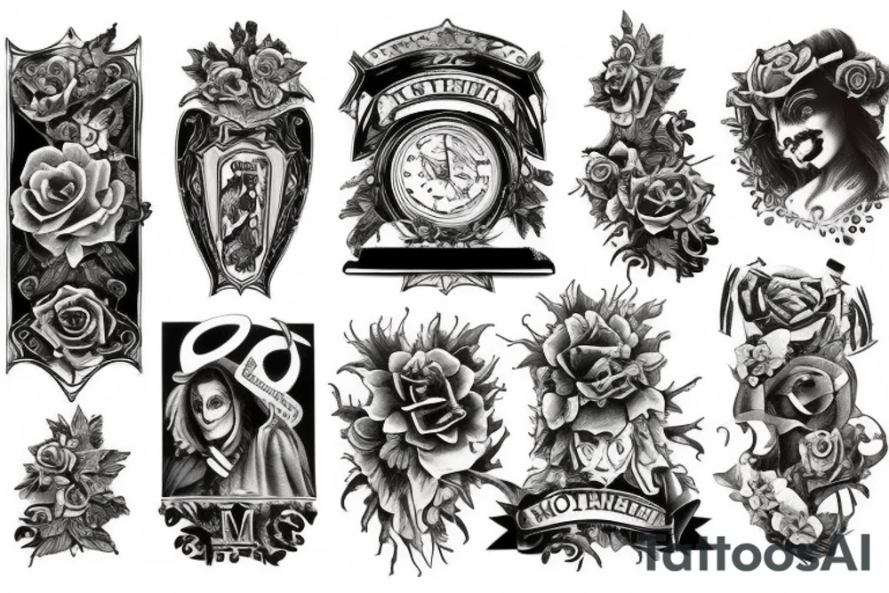 Victorian dubstep memorial tattoo idea