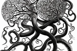 Octopus tentacles a sphere  tree of life tattoo idea