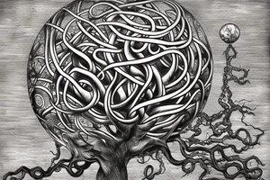 Octopus tentacles a sphere  tree of life tattoo idea