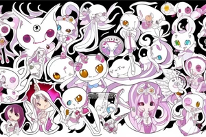 Madoka Magica and Kyubey tattoo idea